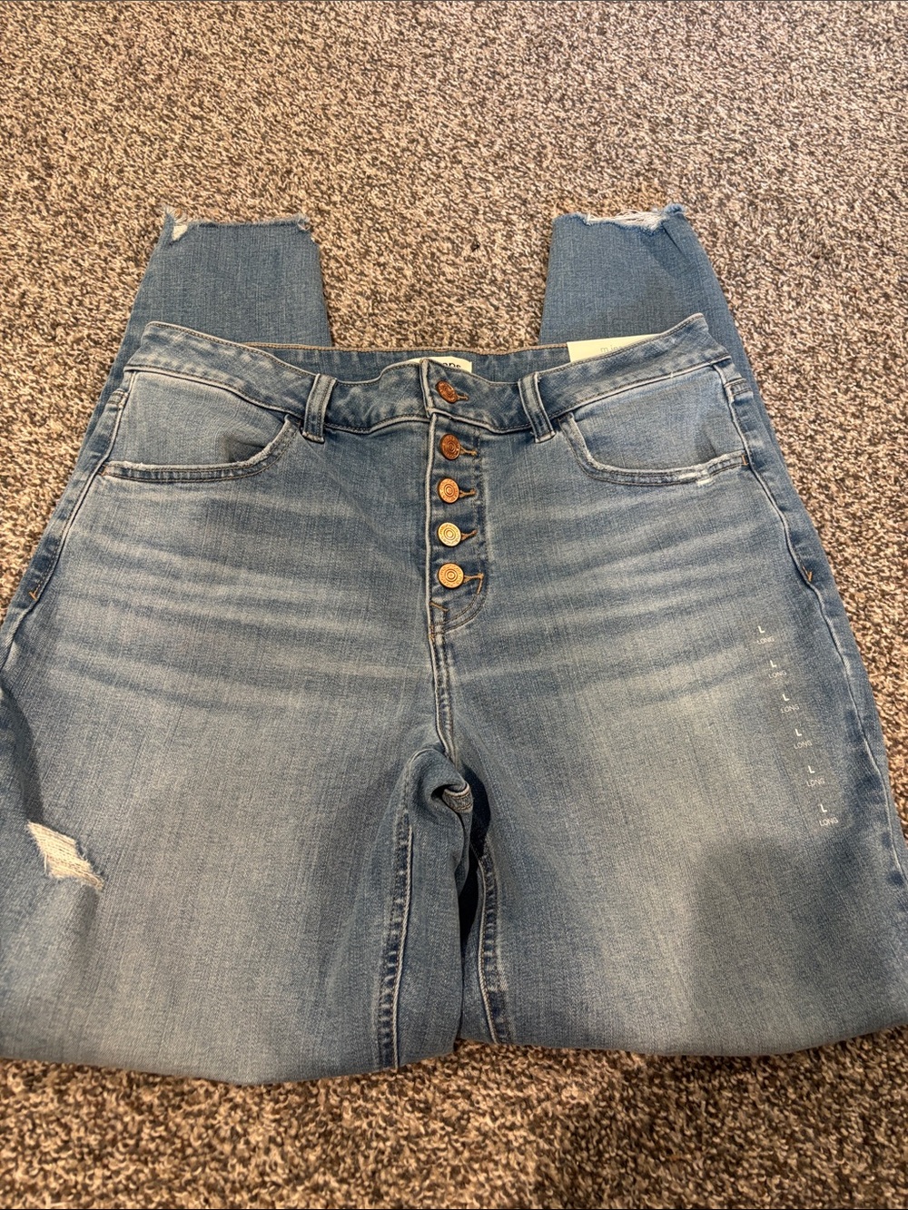 Maurice’s High-Rise Blue jeans Women’s Button-Fly super skinny Large Long NWT